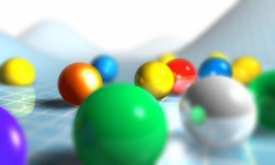 color orbs with DOF raytraced