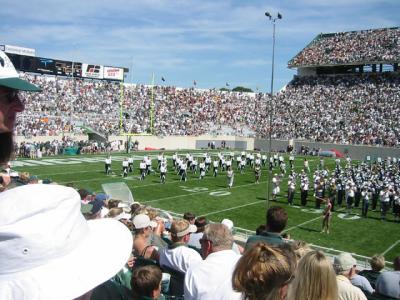 Flag-bearers on the left