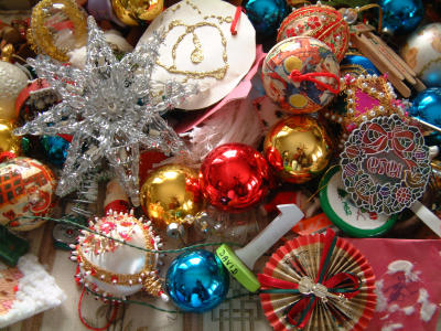 Christmas Ornaments - January 2002 before packing them away. No flash, natural light. Should have used tripod.