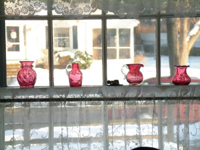January 2002: Cranberry Glass - Dining Room Window