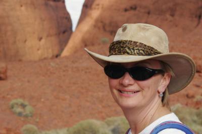 My wife Elena and her australian hat