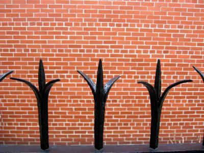 Wroght Iron Fence Spikes at NYU's Irish House