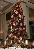 One of Two Large Christmas Trees in the Entrance Lobby - Waldorf Astoria Hotel