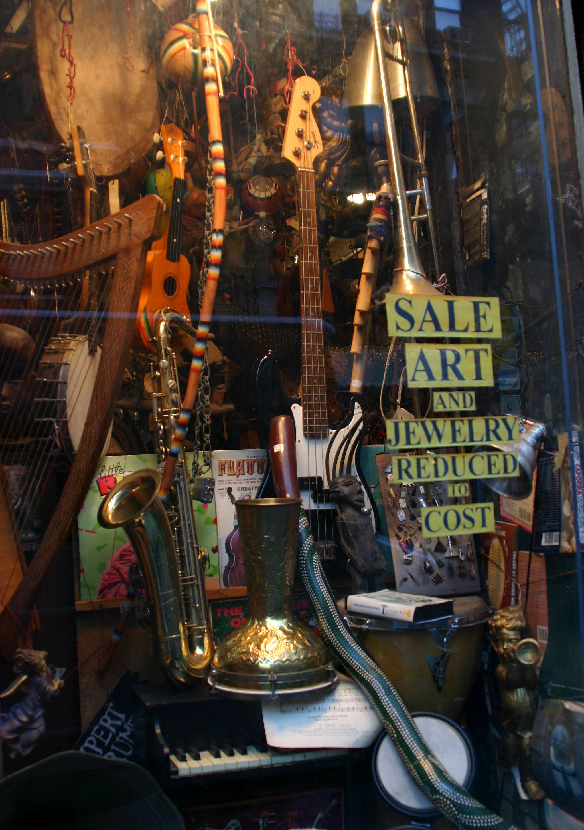 Musical Instrument and Art Store on West 4th Street near 6th Avenue