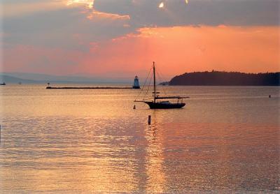 Sunset Lake Champlain