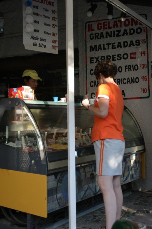 Momma getting gelato
