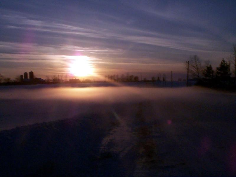 Misty December Sunset  (Canon T-50)