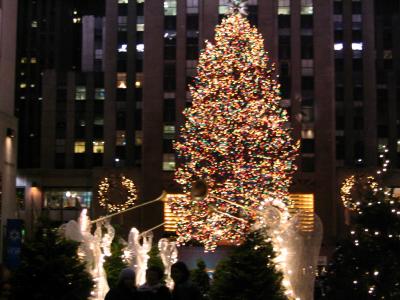 Rockefeller Center Christmas Tree - slightly  blurry, sorry.