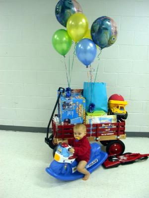 Jareds 1st Birthday Party. All His loot
