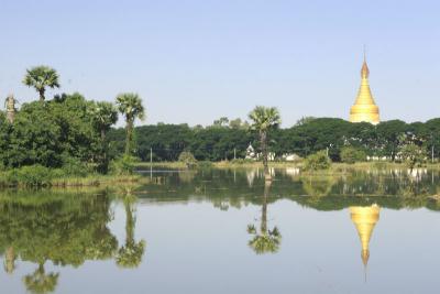 View of Rural Pagoda - across pond