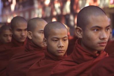 Procession of Monks,Mahagandayon Monastery