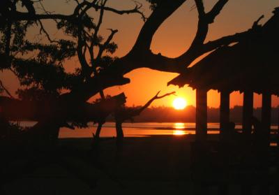 Sunset over U Bein Bridge