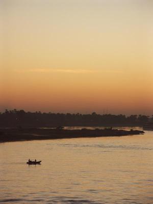 Crossing at sunset