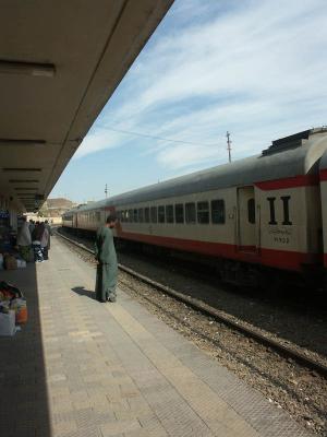Waiting on the platform at Luxor - Egypt