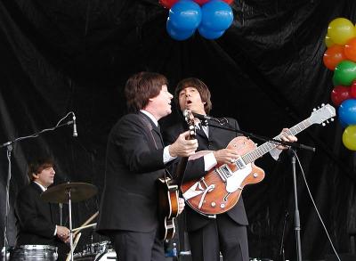 Greg George (Ringo), Gary Grimes (Paul)  and Jimmy Pou (George )