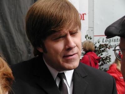 Mark Benson (John) talks with fans after the show.