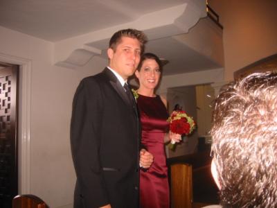 Dan and Stacey, co-best man and matron of honor