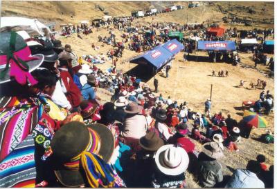 Fiesta to celebrate the annual renewal of the inca bridge