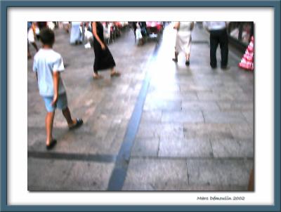 Ugo my son in a Salamanca's street