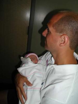 Jeff & one day old Kendall