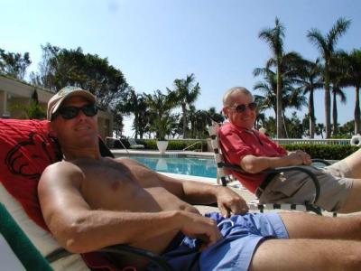 bob  jeff by the pool