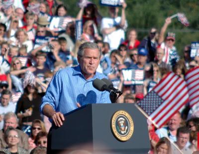 President Bush Campaign Rally at Lee's Summit High School