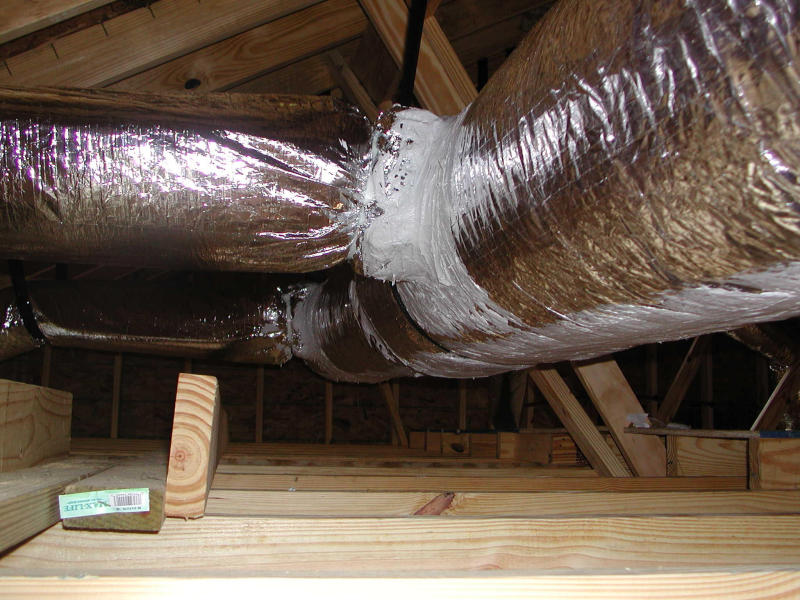 Duct work in attic  1/21/2002
