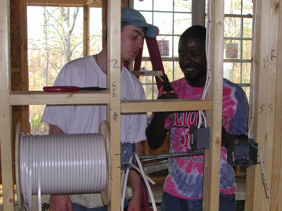 Wire guys at work 1/24/2002
