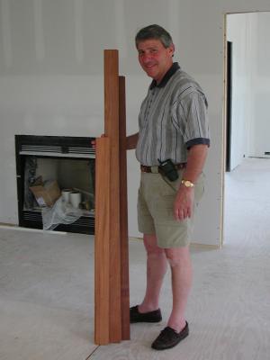 Ron stops by with cherry flooring sample
