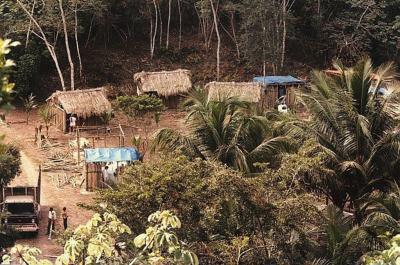 Nohmul base-camp from main pyramid or the acropolis