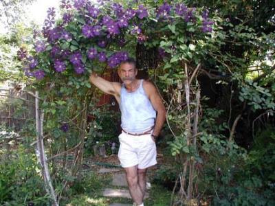 Our dear family friend...Steve...in the back garden