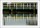 Reflected bridge, West Bay