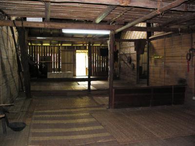 Inside a Bidayuh longhouse