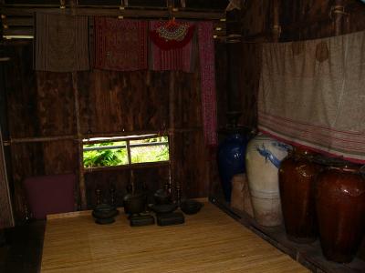 Inside Iban longhouse