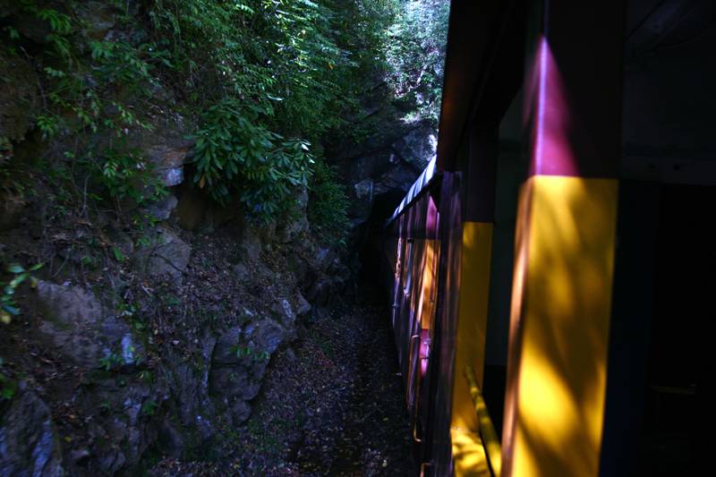 Leaving a tunnel