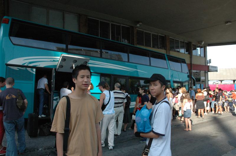 Patras bus station, ready to go to Athens
