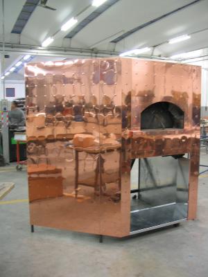 Frontale in rame per forno pizza - Copper