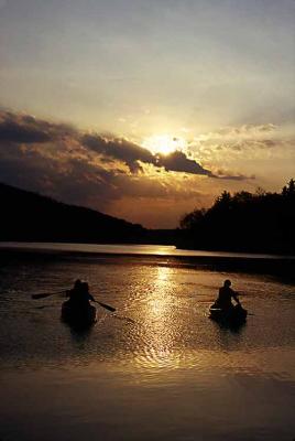 Two Canoes on Goose Lake