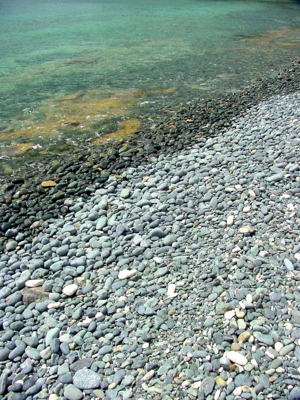 Blue Cobblestone Beach