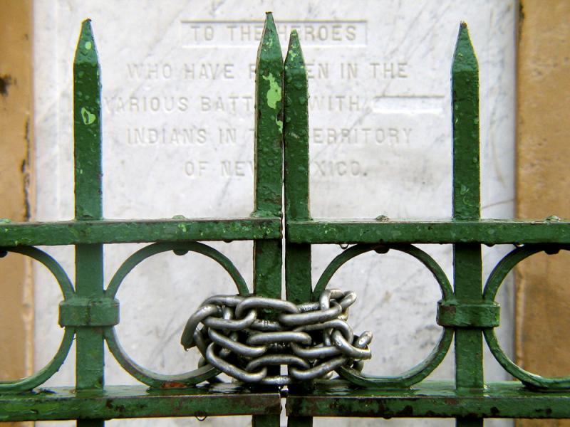 Chained monument, Santa Fe, New Mexico, 2003
