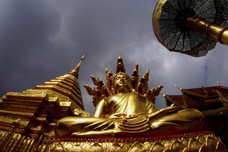 Buddhist temple, Chiang Mai, Thailand, 2000