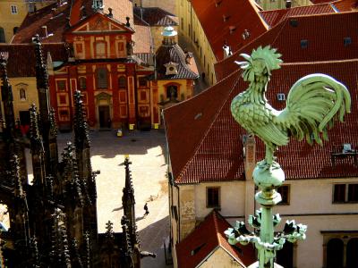  Rooster Weathervane, St. Vitus Cathedral, Prague, Czech Republic, 2003