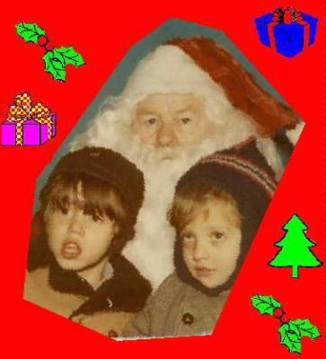 My Sons-Ralphy and Robert with Santa