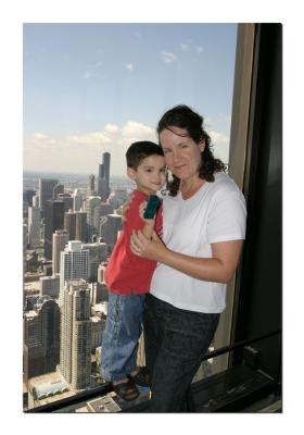 Mama and Baba, above Chicago