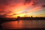 Yellow red sunset
