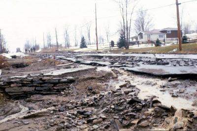 March 21, 1980 - Peterborough - wrecked road