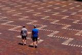 Two pedestrians at Circular  Quay West, Sydney