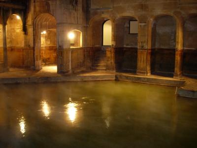 The bath created where the hot spring rises. The Celts thought the spring's bubbling was the breathing of the goddess Sul.