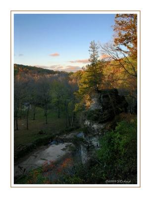 Autumn sunset at Backbone State Park