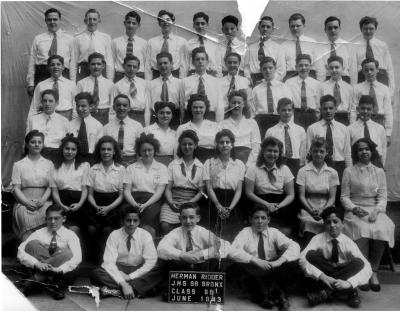 Dad Herman Ridder Junior High 98, The Bronx Class 1943